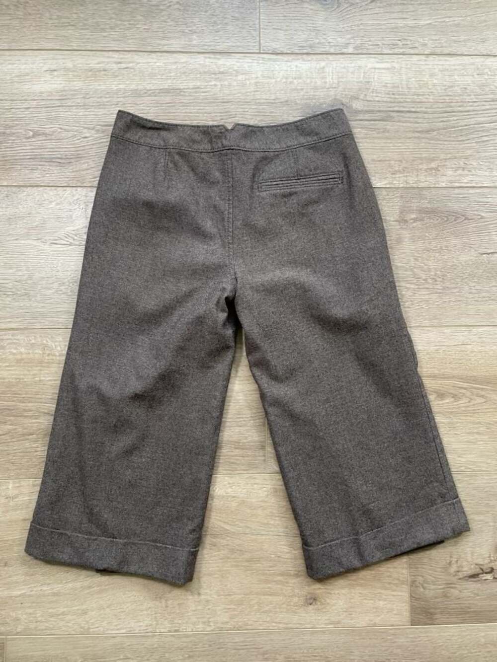 Banana Republic Ryan Fit Stretch Brown Tweed Cuffed Cropped Pants Size 6 - Picture 11 of 11